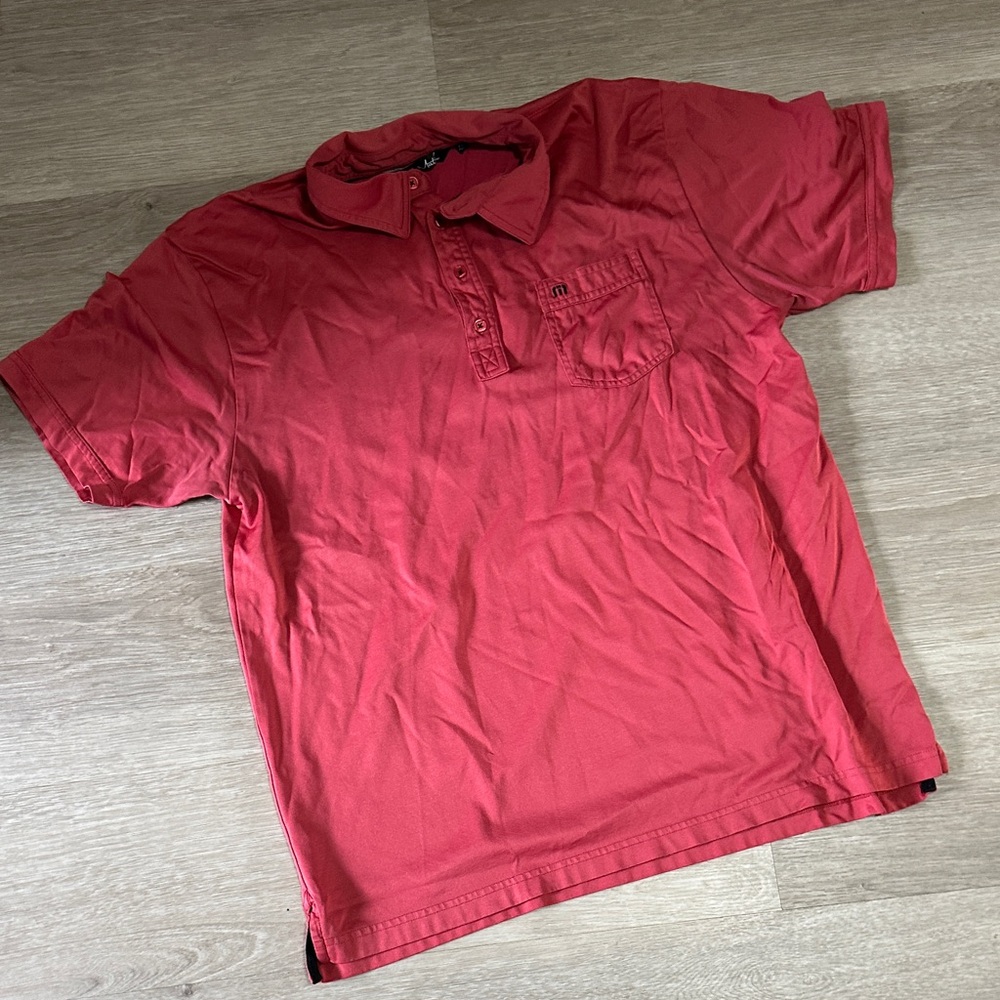 Travis Mathew Vibrant Red Polo Shirt